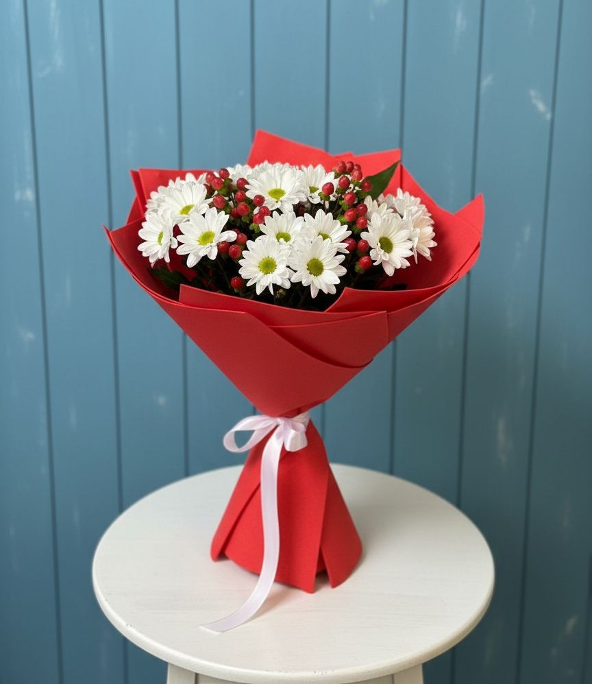 Букет цветов из: Хризантемы в Седкыркещ