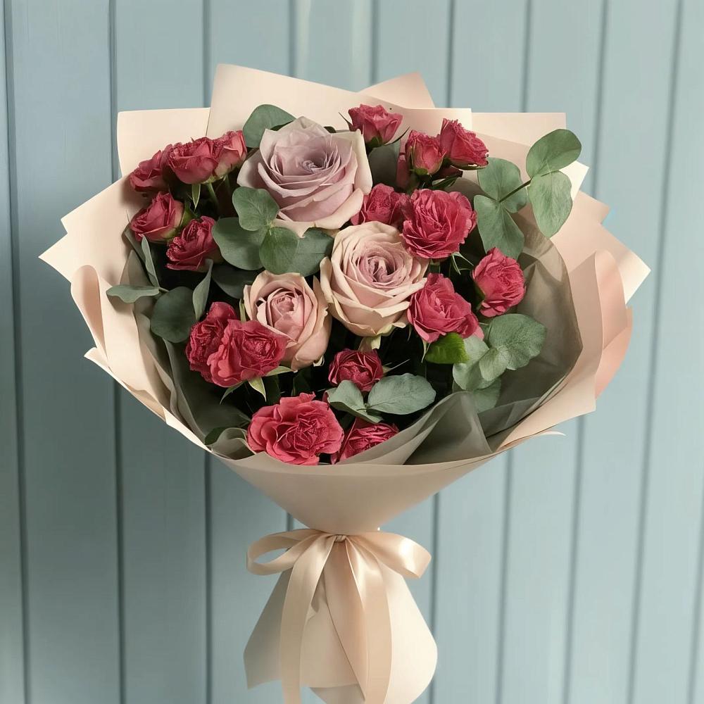 Букет цветов из: Гвоздики и Розы в Седкыркещ