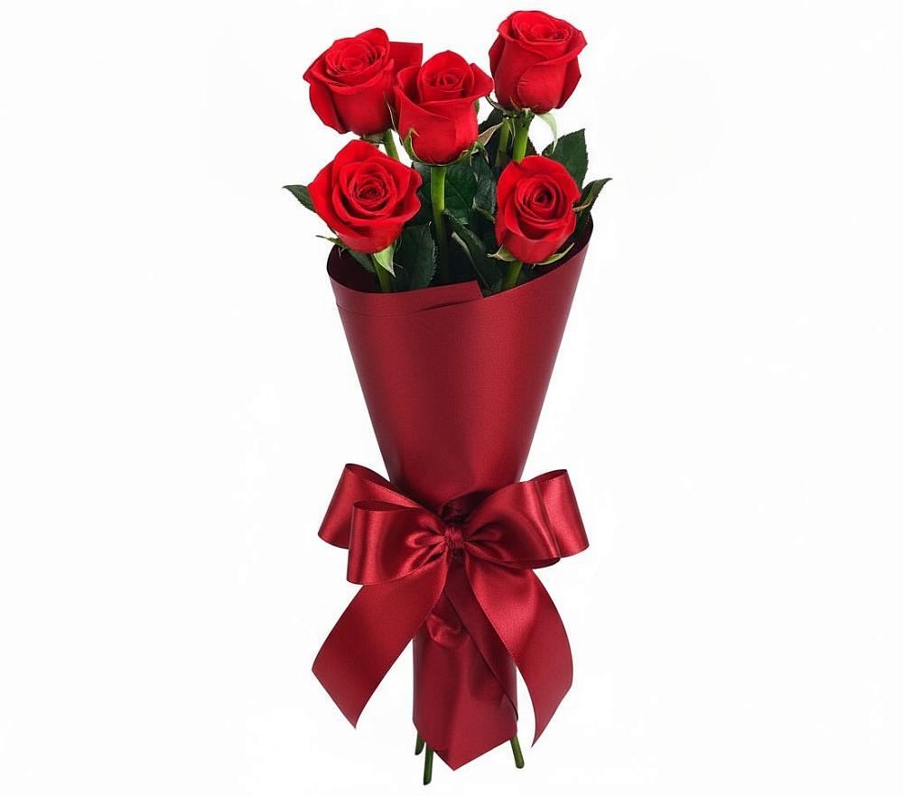 Букет 5 Красных роз Эдлесс Лав в Седкыркещ