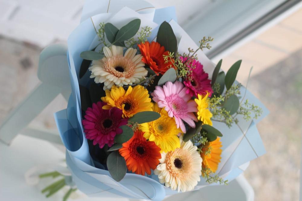 Букет цветов из: Герберы в Седкыркещ