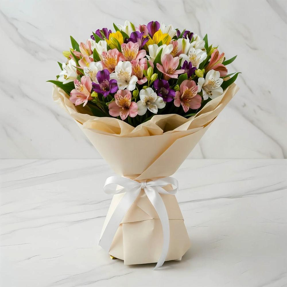 Букет цветов из: Альстромерии в Седкыркещ