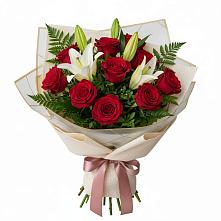 Букет цветов из:  Лилии и Розы в Седкыркещ