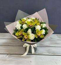 Букет цветов из:  Орхидеи и Розы в Седкыркещ