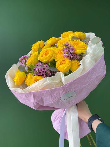 Букет Кустовые желтые розы в Седкыркещ