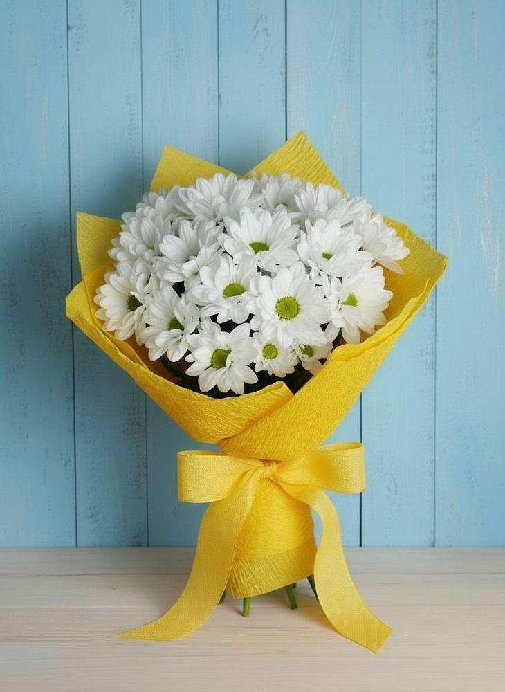 Букет цветов из: Хризантемы в Седкыркещ