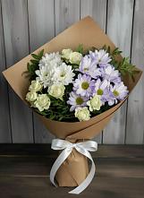 Букет цветов из:  Хризантемы и Розы в Седкыркещ