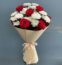 Букет цветов из:  Розы и Хризантемы в Седкыркещ