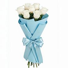 Букет 7 белых роз Проуд в Седкыркещ