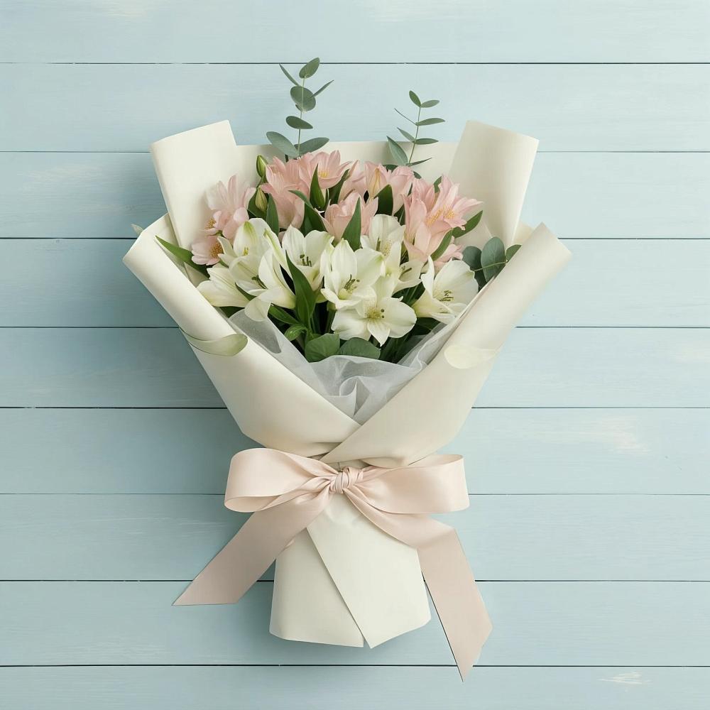 Букет цветов из: Альстромерии в Седкыркещ