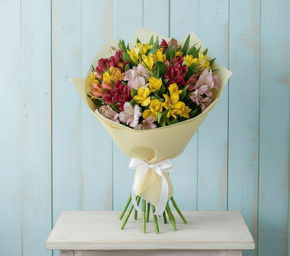 Букет цветов из: Альстромерии в Седкыркещ