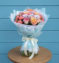 Букет цветов из:  Хризантемы и Розы в Седкыркещ