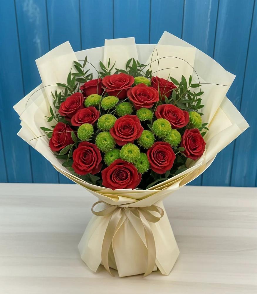 Букет цветов из: Розы и Хризантемы в Седкыркещ