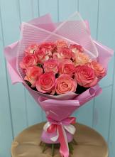Букет 15 Розовых роз Равель в Седкыркещ